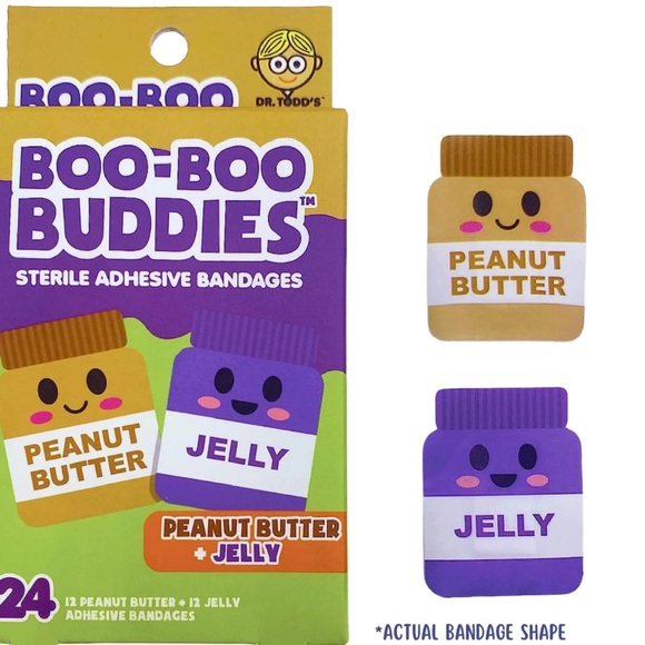 NIB Super cute Adhesive Bandages - Peanut Butter & Jelly - Picture 1 of 2